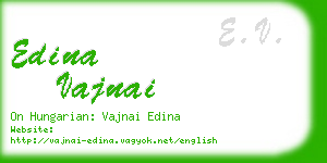 edina vajnai business card